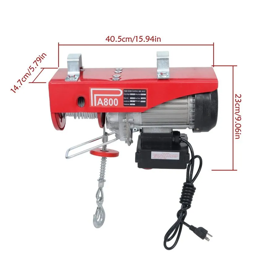 Таль Mini Electric Hoist PA800 1760lbs 110V 1350W 328ft/100m Wireless Remote Con