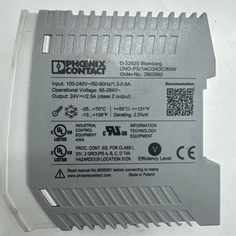 Блок питания Phoenix Contact 30W 24VDC 3 Pole DIN Rail Power Supply UNO-PS/1AC/2