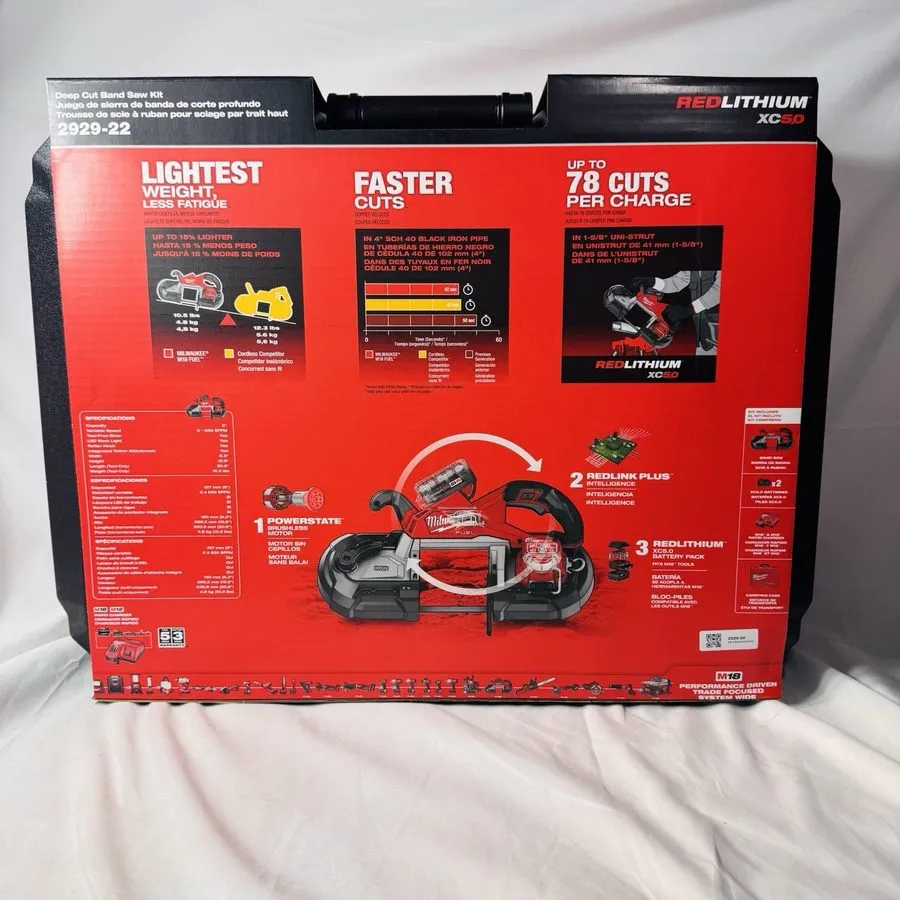 Оборудование ЧПУ MILWAUKEE 2929-22 M18 FUEL DEEP CUT BAND SAW KIT — фото лота 1