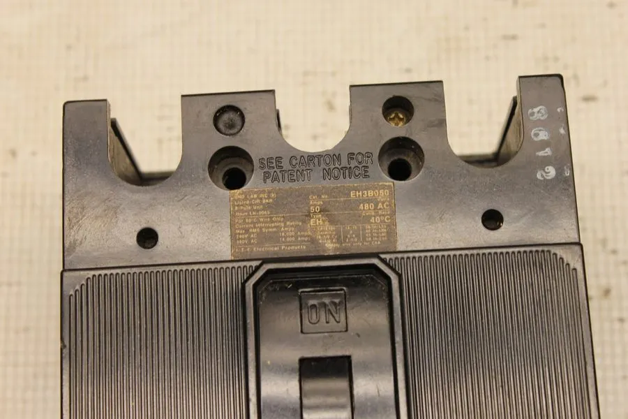Автоматический выключатель ITE EH EH3 EH3-B050 3 Pole 50 Amp 480v Circuit Breake