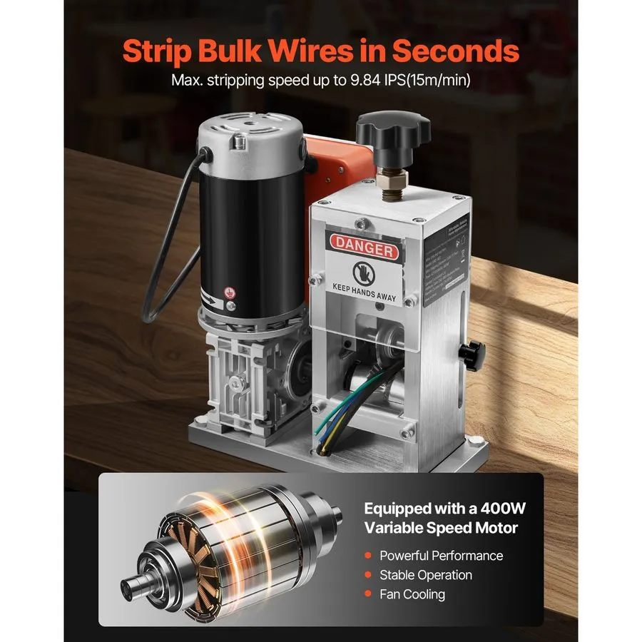 Станок для зачистки проводов Auto Wire Stripping Machine: 400W, 15m/min, 0.06-1. — фото лота 2