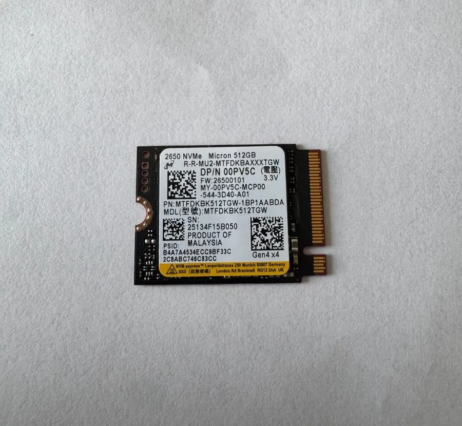 2650 Micron 512gb NVMe Gen4x4 SSD