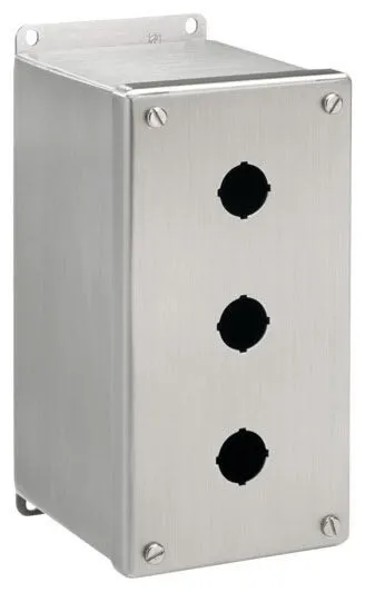 Монтажный шкаф Hoffman E1PBXSS, 4" x 4.75" x 4", 304 SS, One Hole, Pushbutton En
