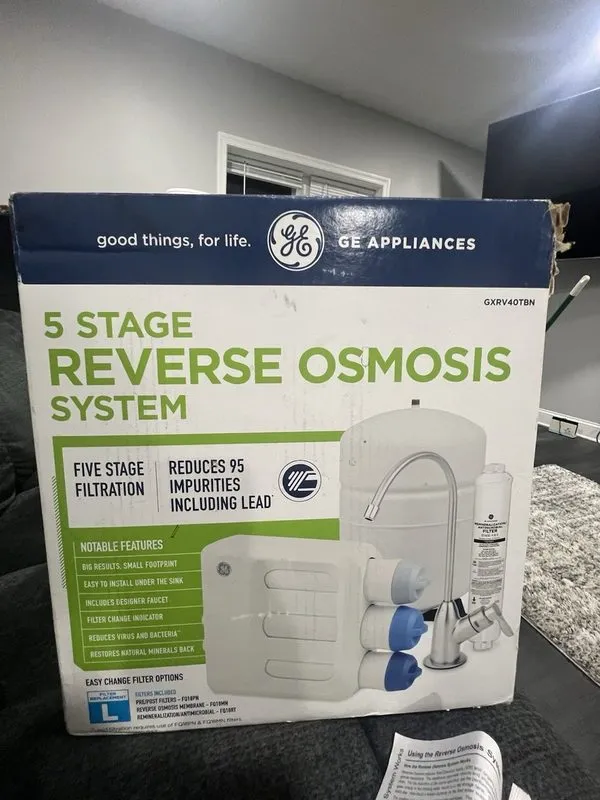 Насос GE Under Sink 5-Stage Reverse Osmosis Water Filtration System GXRV40TBN