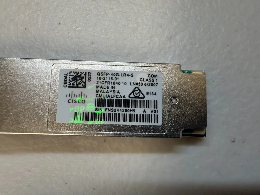 Трансивер CISCO QSFP-40G-LR4-S 40G 1310nm 10KM SMF LC Transceiver HOLOGRAM — фото лота 1