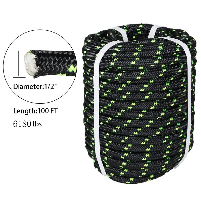 Складское оборудование Double Braid Polyester Rope100 FT Rigging Rope 1/2" 6180l — фото лота 2