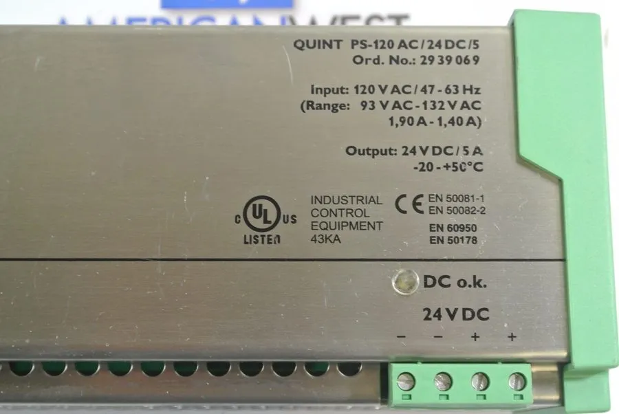 Блок питания Phoenix Contact PS-120 AC/24DC/5 2939069 DIN Rail Power Supply 24VD
