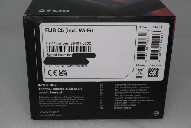 Дисплей FLIR C5 Compact Thermal Imaging Camera WiFi 3.5" LCD 89401-0202