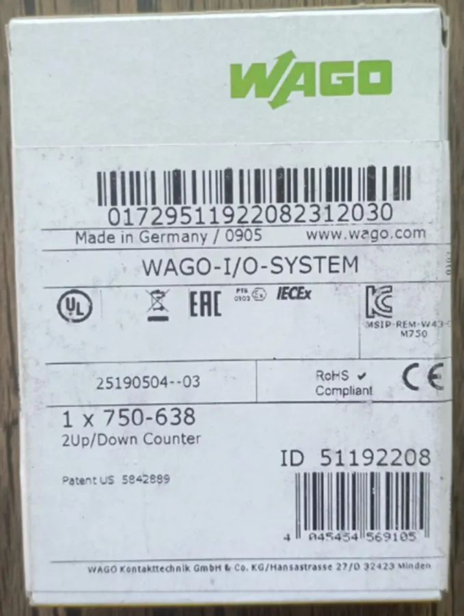 Модуль WAGO 750-638 COUNTER MODULE 24VDC