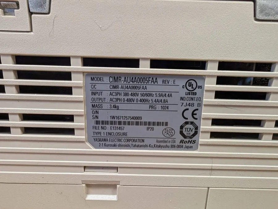 Частотный преобразователь YASKAWA A1000 AC Drive CIMR-AU4A0005FAA Frequency conv