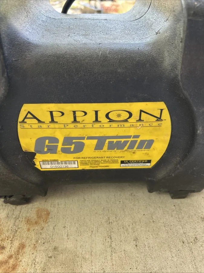 Станция обслуживания кондиционеров Appion G5TWIN Refrigerant Recovery Machine — фото лота 3