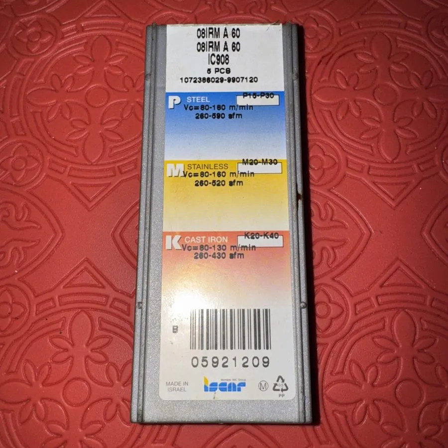 Режущий инструмент ISCAR 16ERM 11 W IC908 EXTERNAL WHITWORTH THREADING INSERT