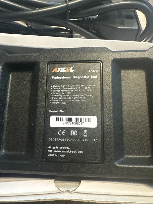 Маршрутизатор Ancel FX2000 Car OBD2 Auto Diagnostic Scanner ABS SRS Engine Check