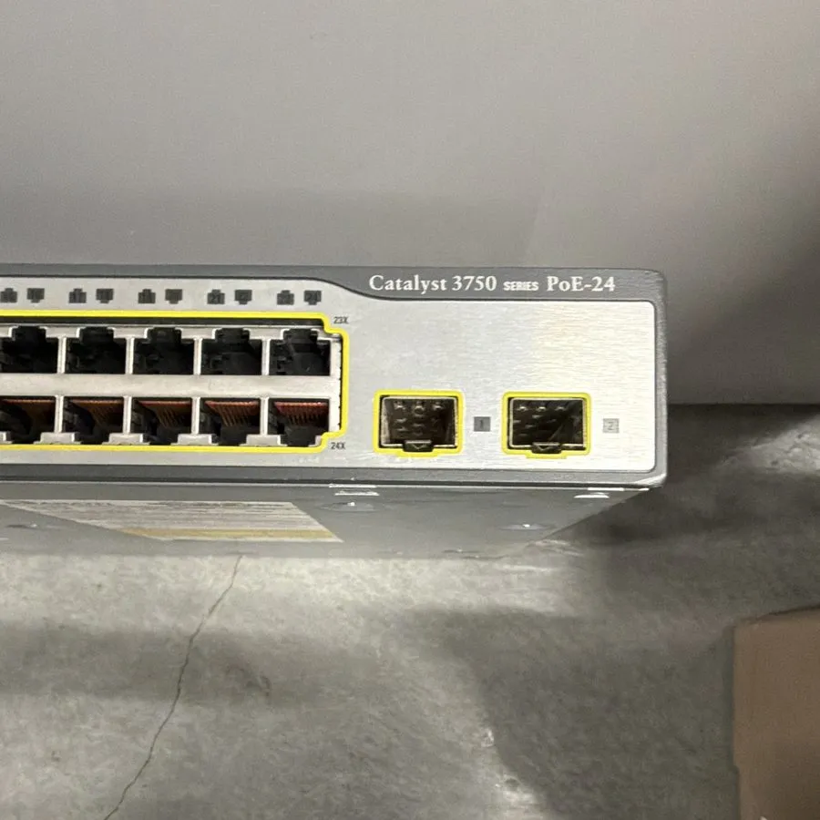Коммутатор Cisco Catalyst 3750 PoE-24 24-Port Network Switch Rackmount SFP Ports