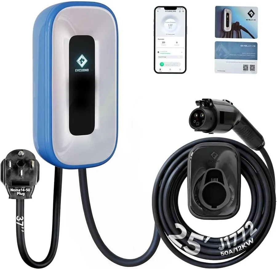 Аккумулятор Level 2 EV Charger 50Amp J1772, NEMA 14-50/Hardwire 240V Charging St — фото лота 1