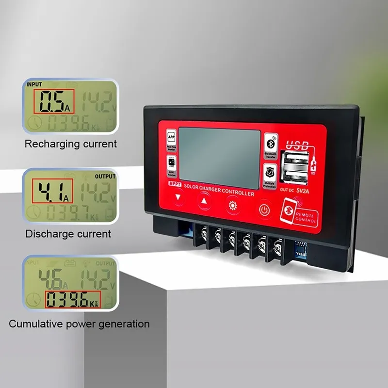 Аккумулятор 12V/24V/36V/48V/60V 60A MPPT Wind Solar Hybrid Charge Controller Pan — фото лота 2
