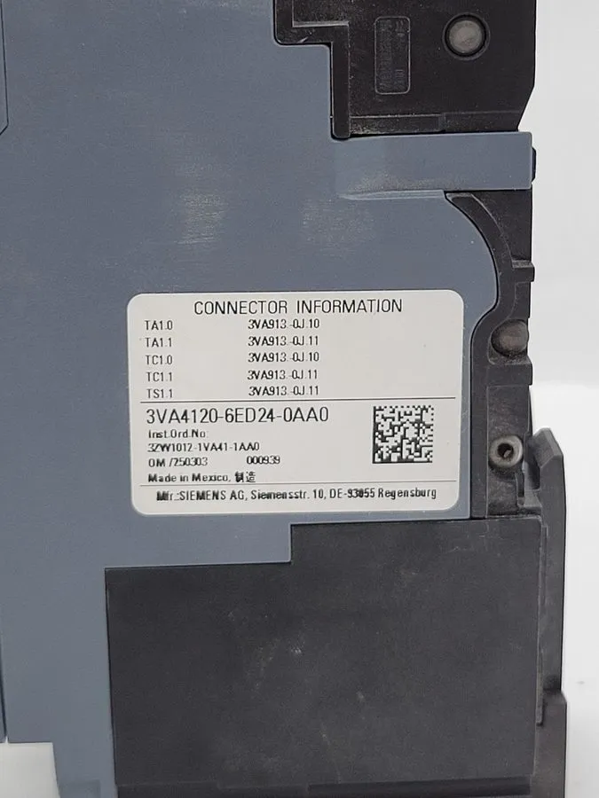 Автоматический выключатель Siemens 3VR4120-6ED24-0AA0 Bolt-On Circuit Breaker 20