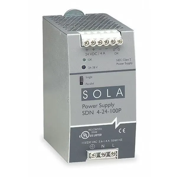 Блок питания Solahd Power Supply, 115/230V AC, 24V 120 W, 5 A, DIN Rail/Chassis  — фото лота 1