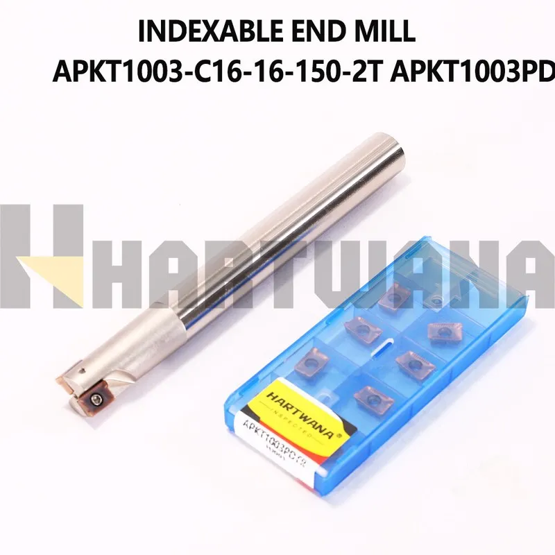 Режущий инструмент 16mm Indexable End Mill 2 Flute CARBIDE END MILL APKT Insert  — фото лота 2