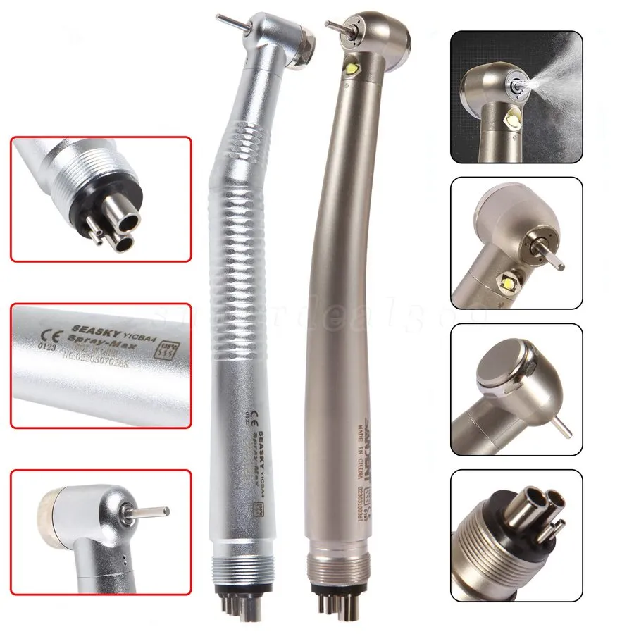 Стоматологический наконечник 1- SANDENT Dental Fiber Optic LED E-generator High  — фото лота 1