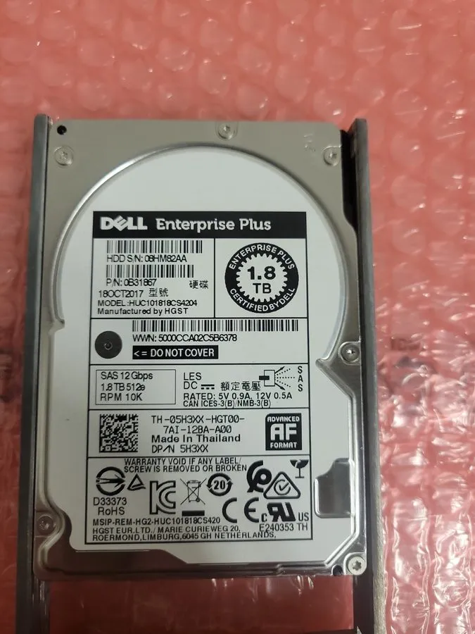 Жёсткий диск Dell 1.8TB SAS Server 6Gb/s 2.5" Hard Drive HUC101818CS4204