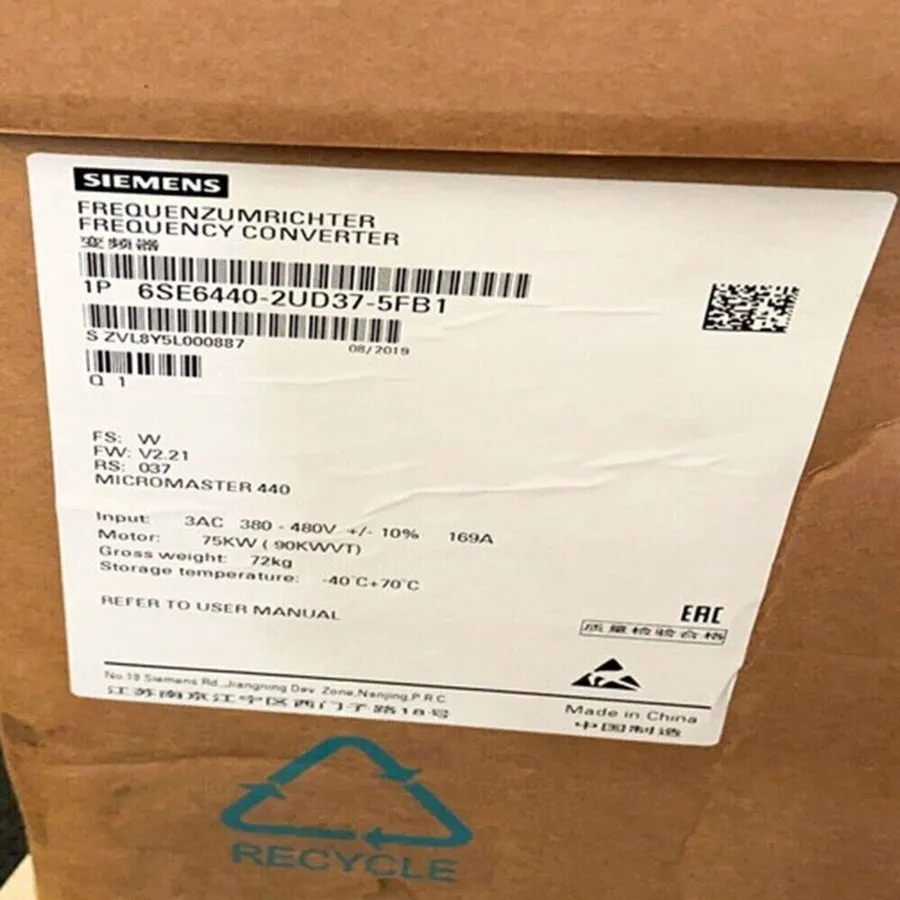Частотный преобразователь Siemens 6SE6440-2UD37-5FB1 MICROMASTER440 without filt