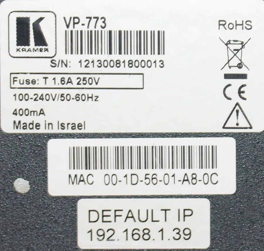 Видеокоммутатор Kramer KR-21 IR Remote Control VP-773A VP-774 Switcher Scaler — фото лота 2