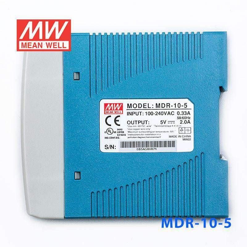Блок питания Mean Well MDR-10-5 DIN Rail Power Supply 10W 5V 2A 100-240VAC AC-DC