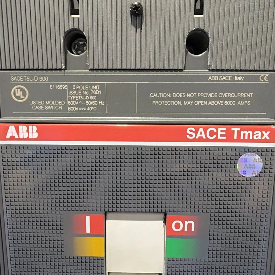 Коммутатор SACET5L-D600 570 Amp ABB SACE Tmax 600V 3P 200kA Bolt-On Molded Case  — фото лота 1