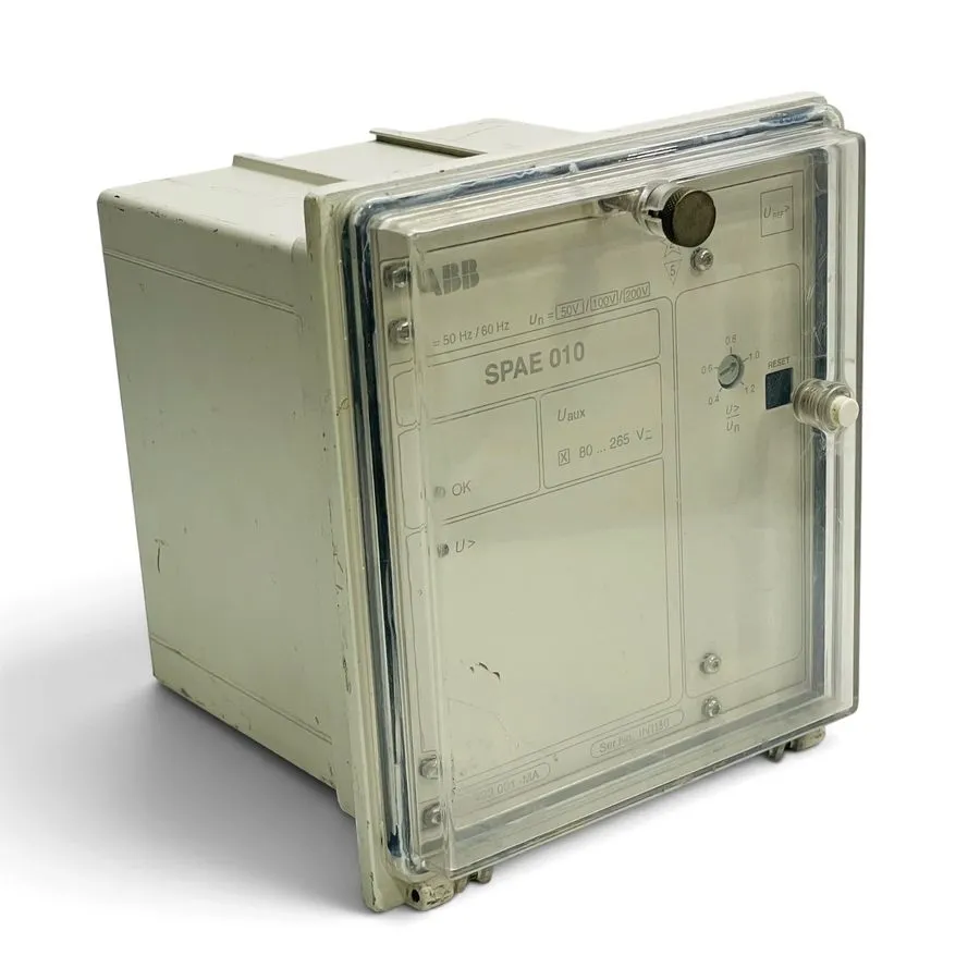 Реле защиты ABB SPAE 010 OVERVOLTAGE PROTECTION RELAY RS 493 001-MA 80-265V UN 5 — фото лота 2