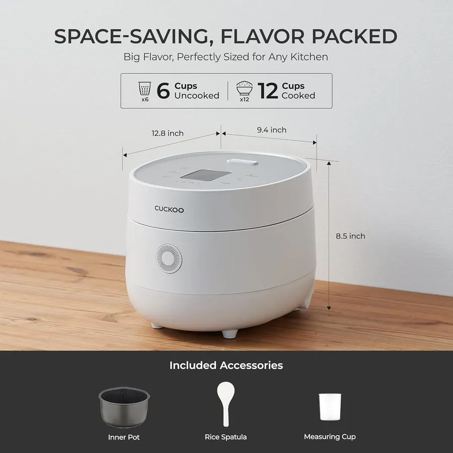 Рисоварка CUCKOO Micom Rice Cooker 6-Cup Uncooked 12-Cup Cooked Fuzzy Logic Time — фото лота 2