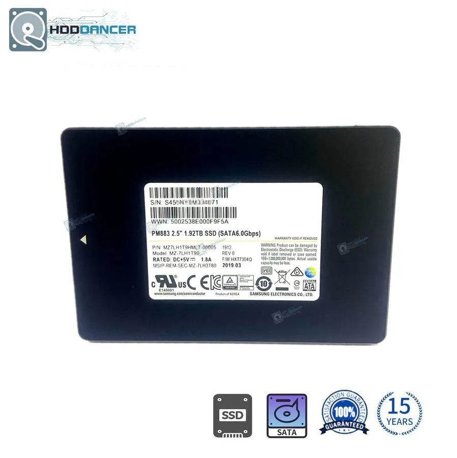 SSD-накопитель MZ7LH1T9HMLT-00005 Samsung PM883 1.92TB SATA 6Gbps RI 2.5" SSD MZ
