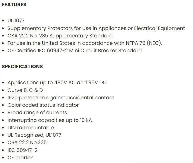 Автоматический выключатель SPRECHER + SCHUH L8-5/3/D 3 Pole Circuit Breaker 5A D — фото лота 1
