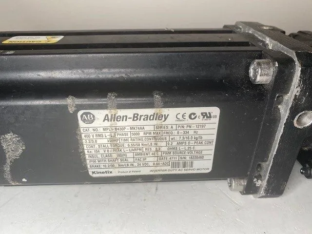 Серводвигатель Allen Bradley MPL-B430P-MK74AA Ser A Kinetix Servo Motor — фото лота 2
