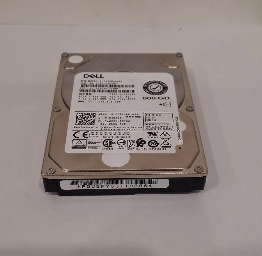 Жёсткий диск 04WX8Y Dell 600GB SAS 2.5 10K 12G 4WX8Y AL15SEB060NY SAS 1000rpm Ha — фото лота 2