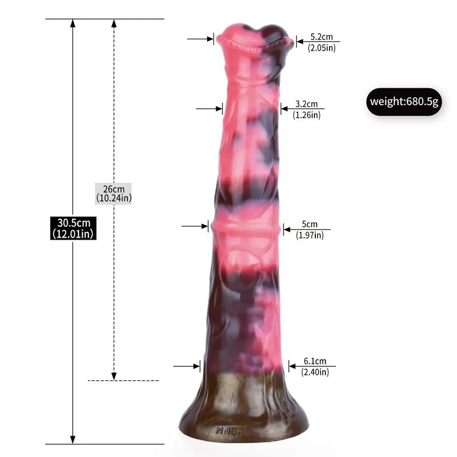 Вакуумная присоска Realistic Texture Dildo12 Inch Big Fantasy Dong Strong Suctio — фото лота 1