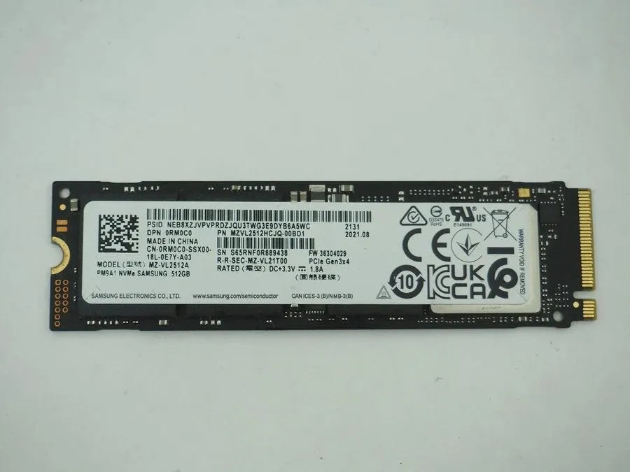 SSD-накопитель Samsung PM9A1 512GB M.2 2280 NVMe SSD MZVL2512HCJQ-00BD1 MZ-VL251