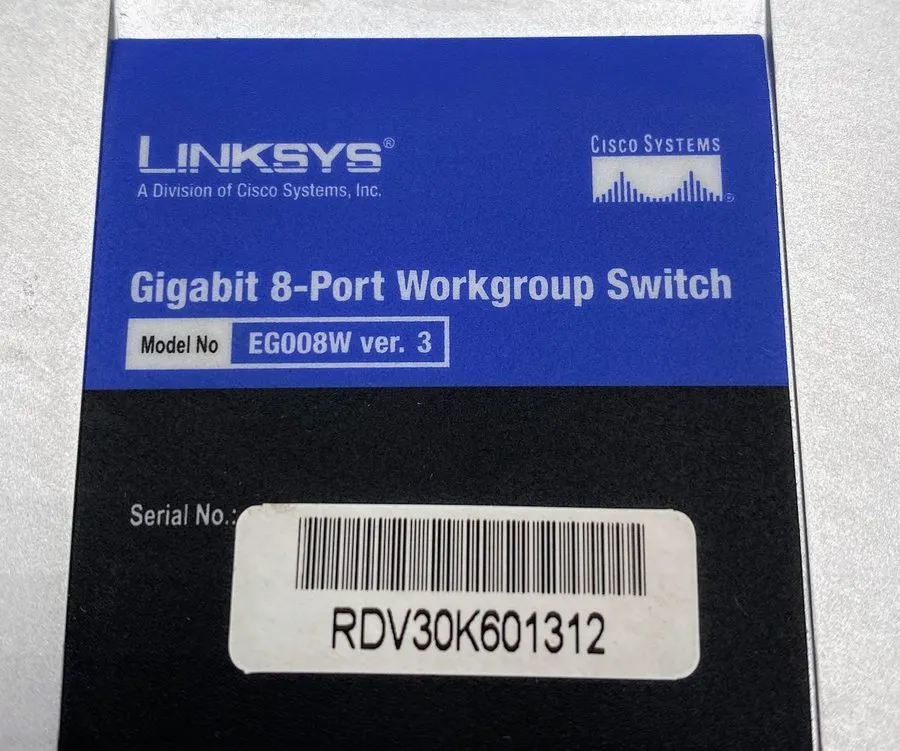 Коммутатор Linksys EG008W Gigabit 8-Port Workgroup External Desktop Switch Cisco — фото лота 2