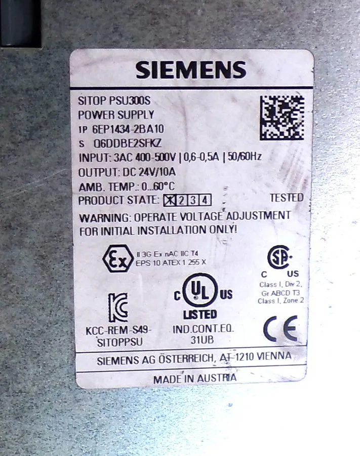Блок питания Siemens SITOP PSU300S 10 A power supply 6EP1434-2BA10