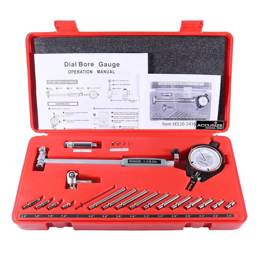 Нутромер Accusize Dial Bore Gauge Set 1.4-6in 0.0001 Grad