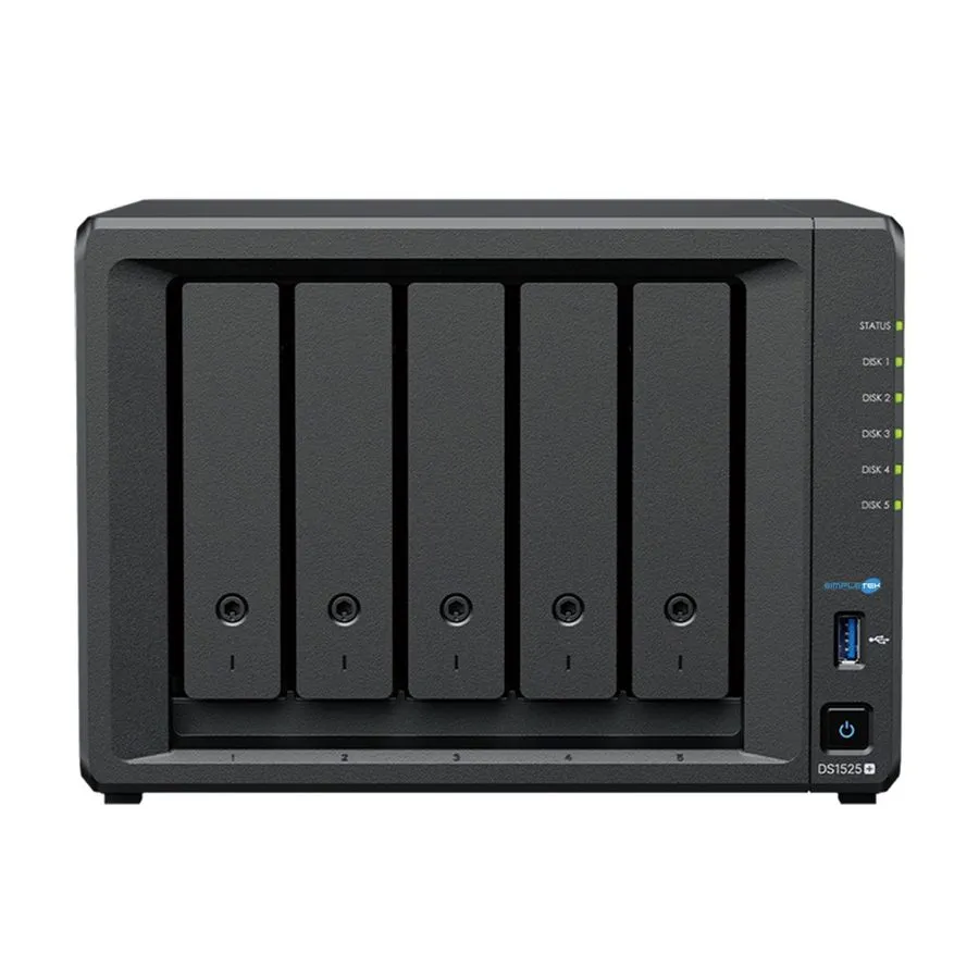 Тестер Synology DiskStation DS1525+ 5-Bay NAS 5x WD Red Plus 2TB with Ryzen R160 — фото лота 1