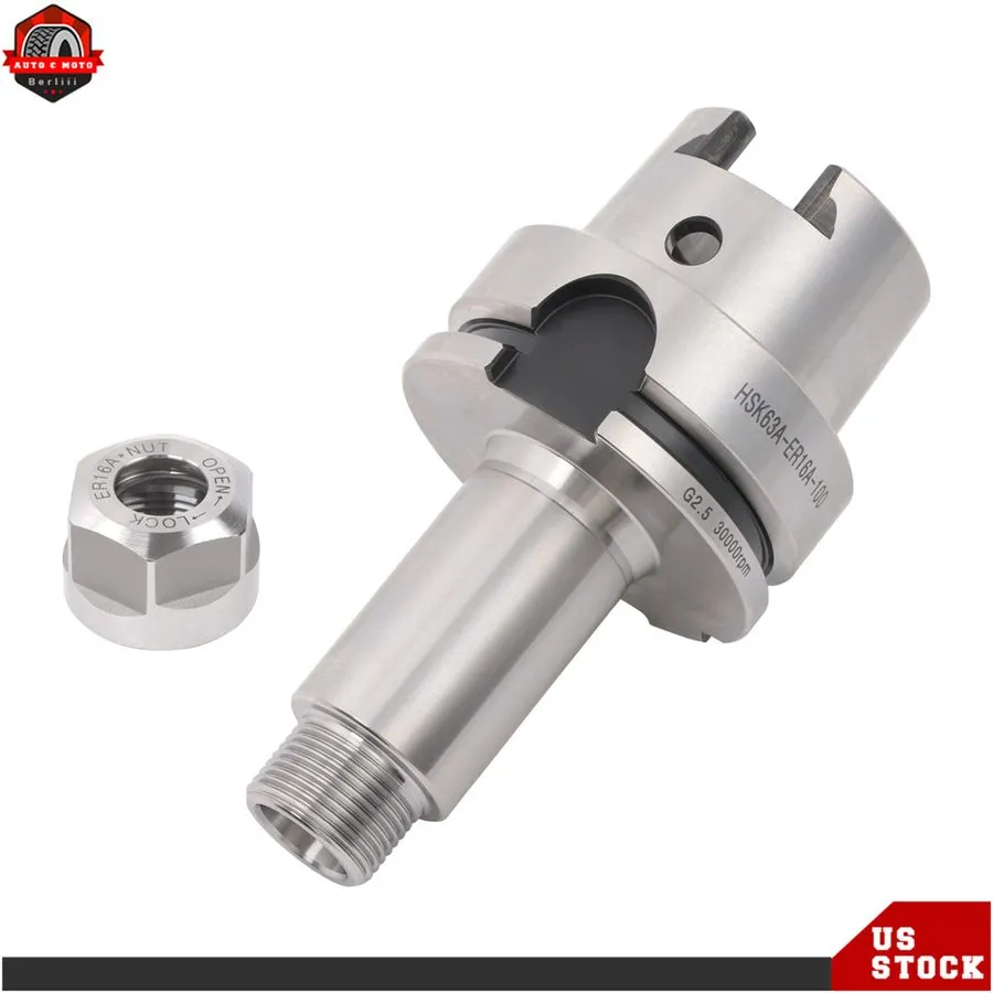 Режущий инструмент HSK63A-ER16A-100 Collet Chuck Tool Holder CNC Machine HSK 63A — фото лота 2