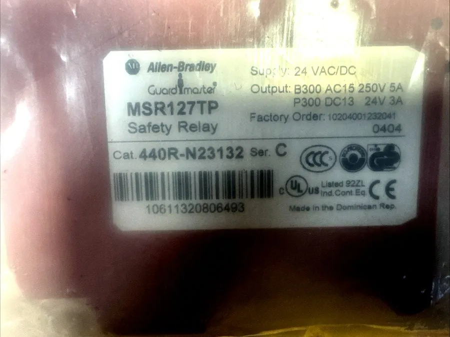 Реле безопасности Allen Bradley MSR127TP (440RN23132) Safety Relay, 24VAC