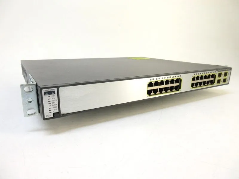 Коммутатор Cisco WS-C3750G-24PS-S Catalyst 3750G 24 Port PoE Gigabit Switch — фото лота 1
