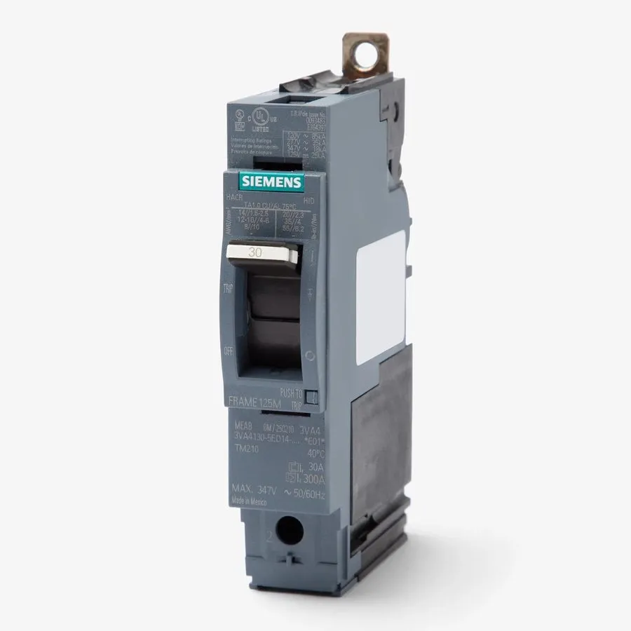 Автоматический выключатель Siemens 3VA4130-5ED14-0AA0 Circuit Breaker 30A 1P 347