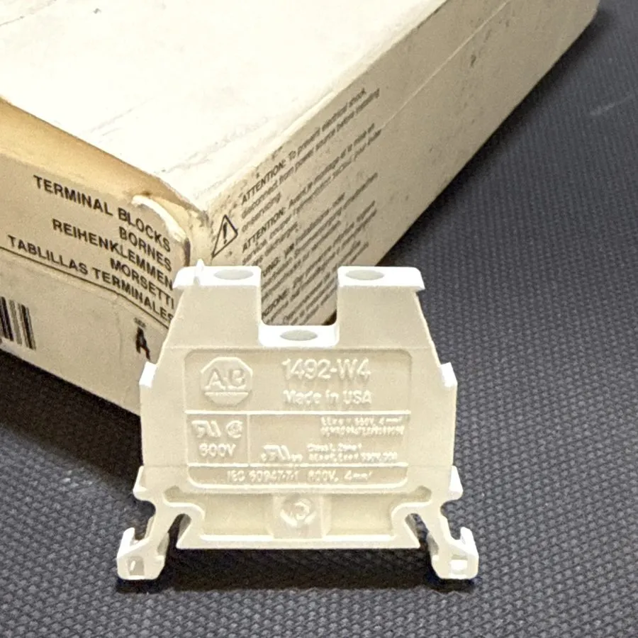 Клеммная колодка Allen-Bradley 1492-W4-W White Terminal Block -NOS