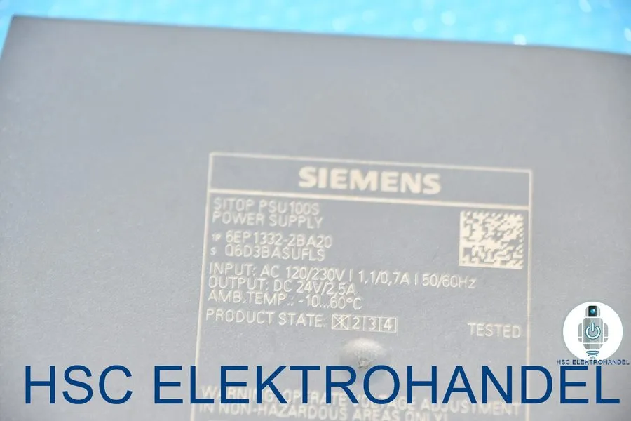 Блок питания SIEMENS 6EP1332-2BA20 SITOP PSU100S POWER SUPPLY 24VDC