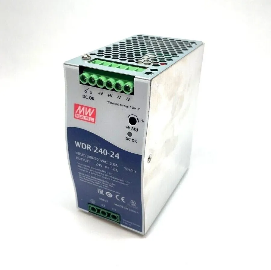 Блок питания MEAN WELL WDR-240-24 240W 24V 10A DIN Rail Industrial Power Supply