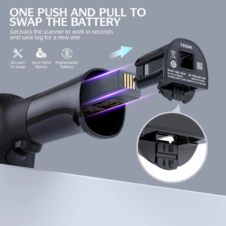 Сканер штрих-кода TEEMI TMSL-58CR 2D Bluetooth Barcode Scanner with USB Charging — фото лота 1