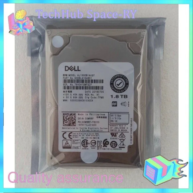 Жёсткий диск 0WRRF Dell 1.8TB 10K 12Gbps SAS 2.5'' 512e HDD Hard Drive 00WRRF AL